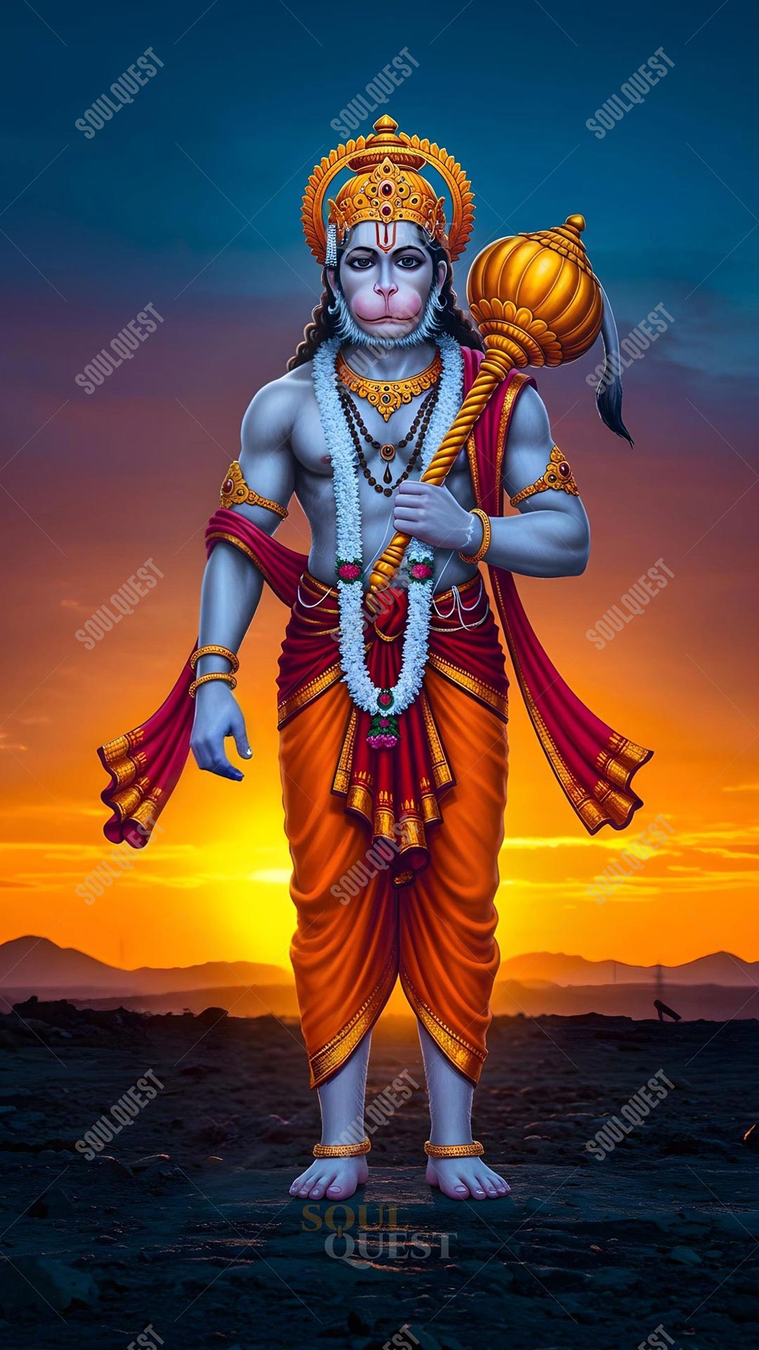 Divine Lord Hanuman Artwork – Sacred Strength