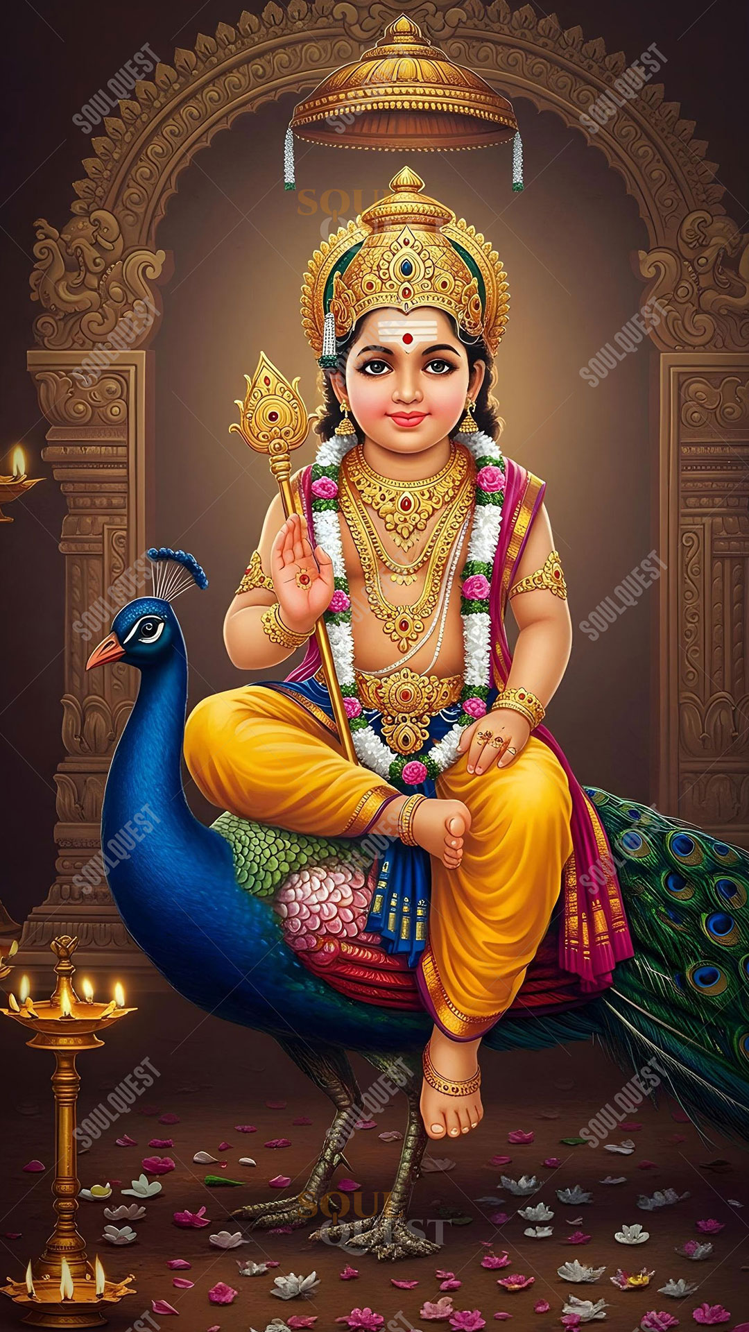 Divine Lord Subramanya Artwork – Sacred Wisdom