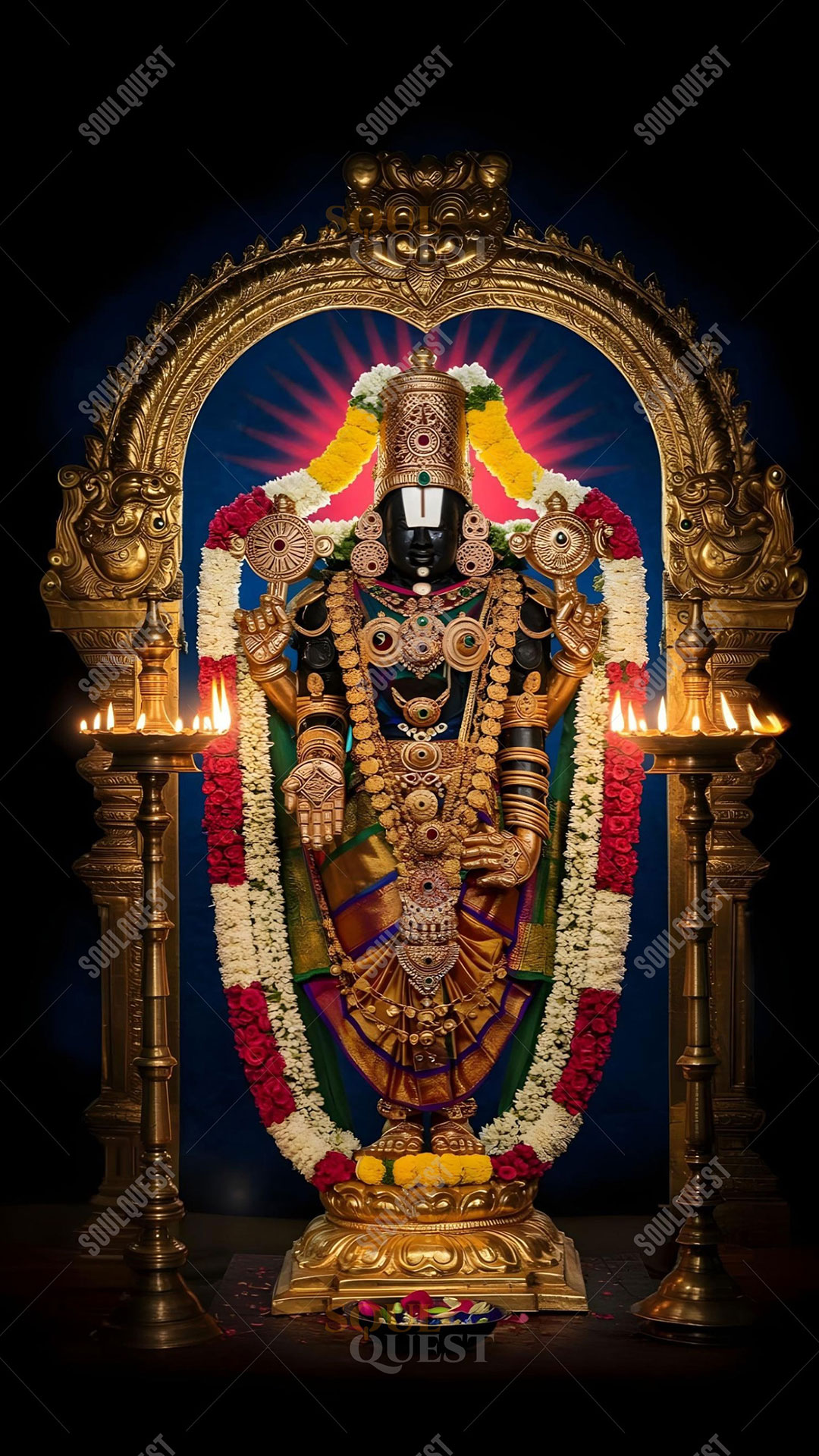 Divine Lord Venkateswara Artwork – Sacred Grace