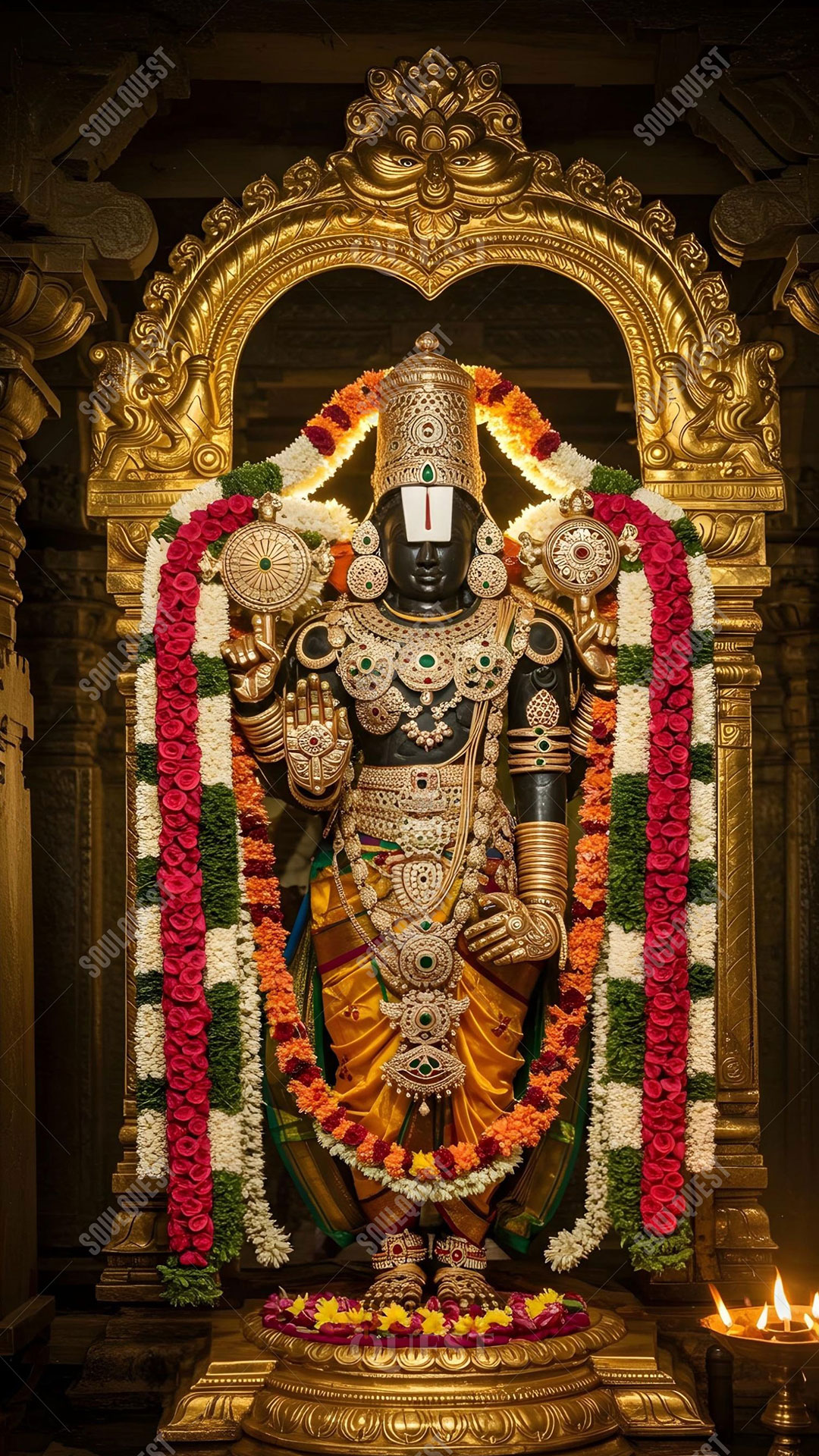 Lord Venkateswara Inspired Devotional Digital Artwork